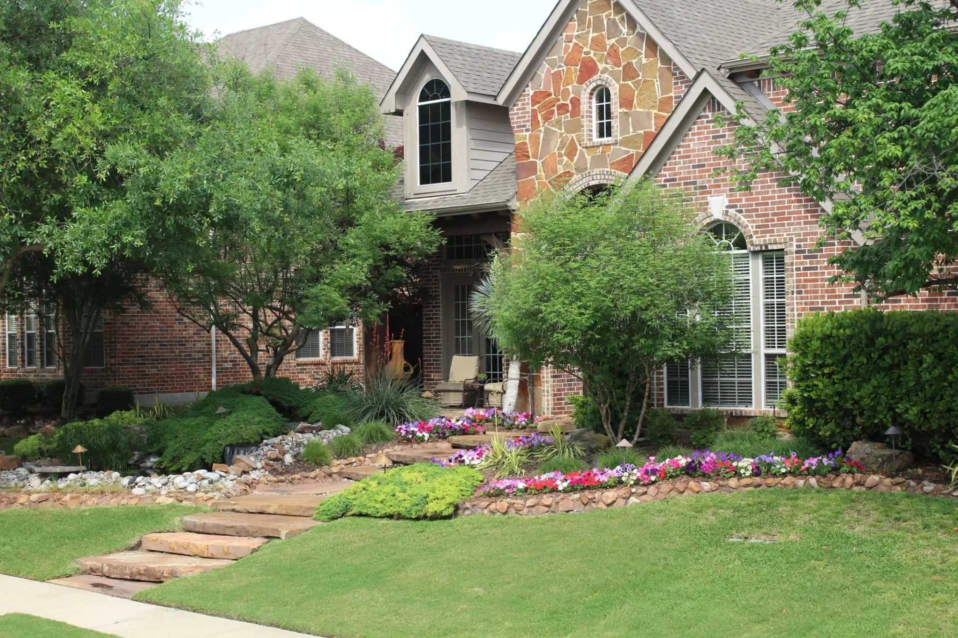 Front Yard Landscape with Water Feature — image 4