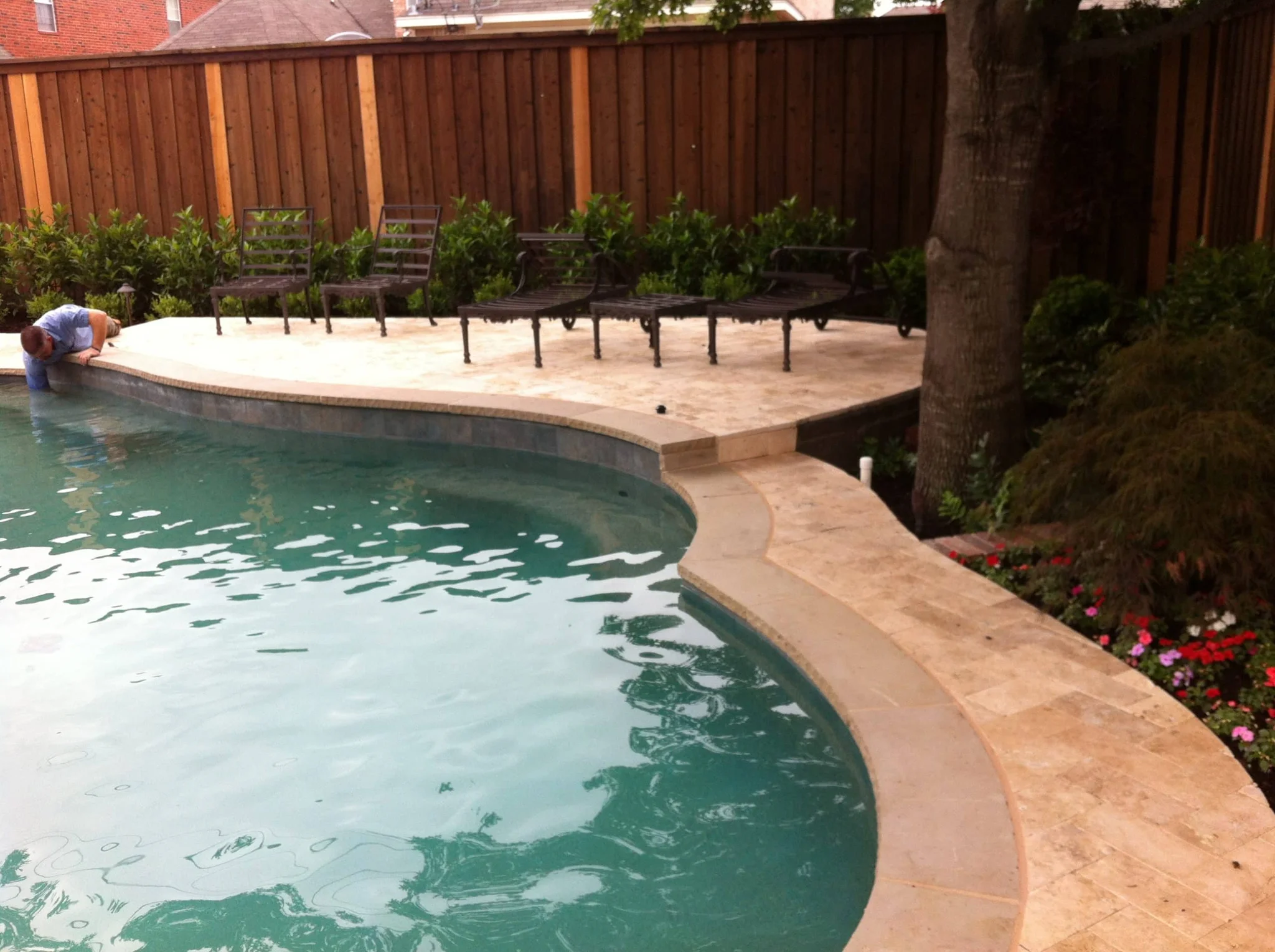 Pool Landscape with Kitchen & Fireplace — image 3