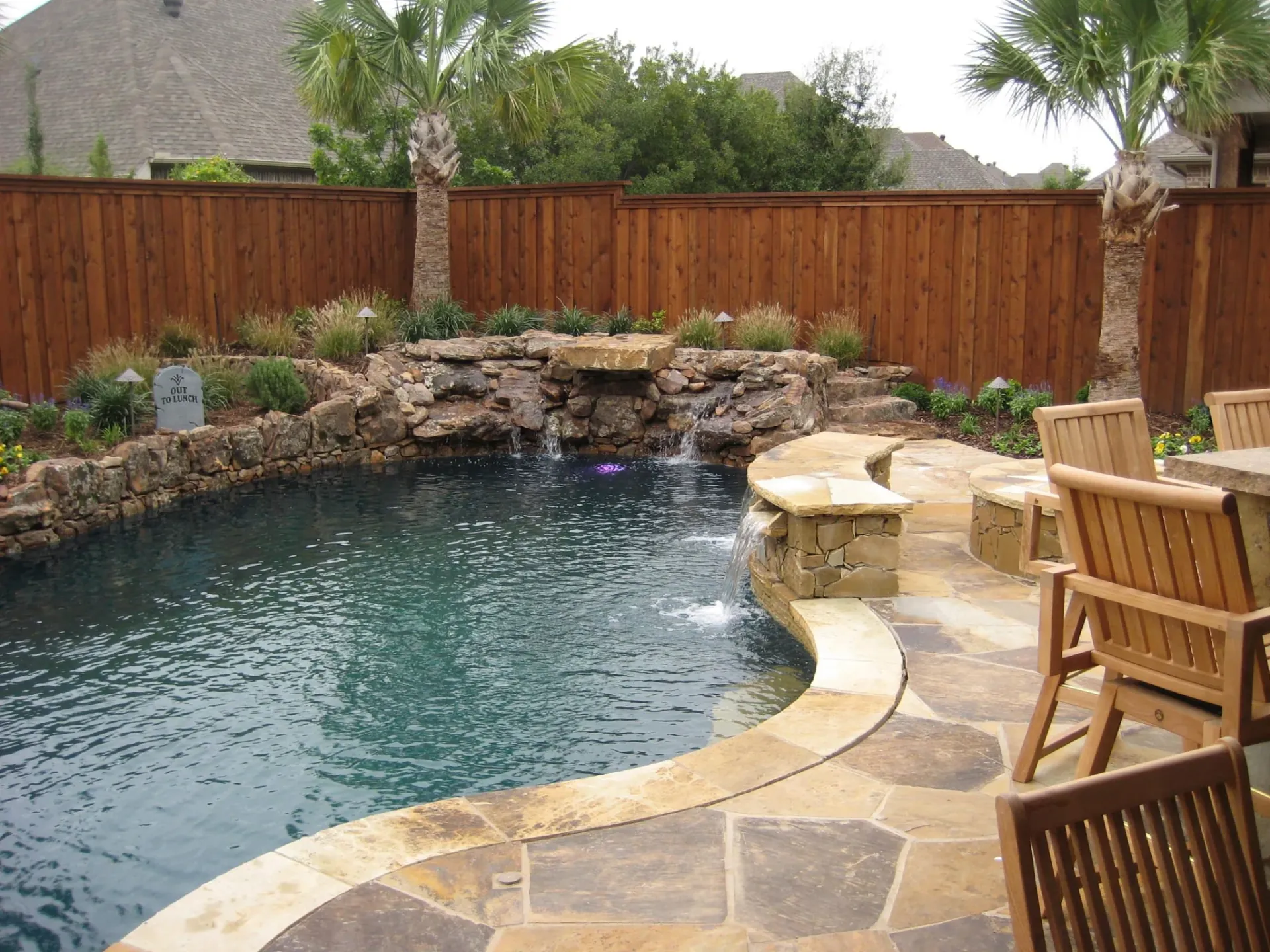 Pool Landscape, Kitchen, Fire Pit — image 3
