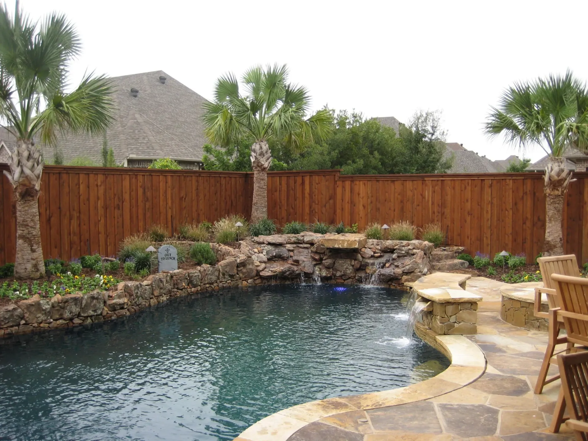 Pool Landscape, Kitchen, Fire Pit — image 5