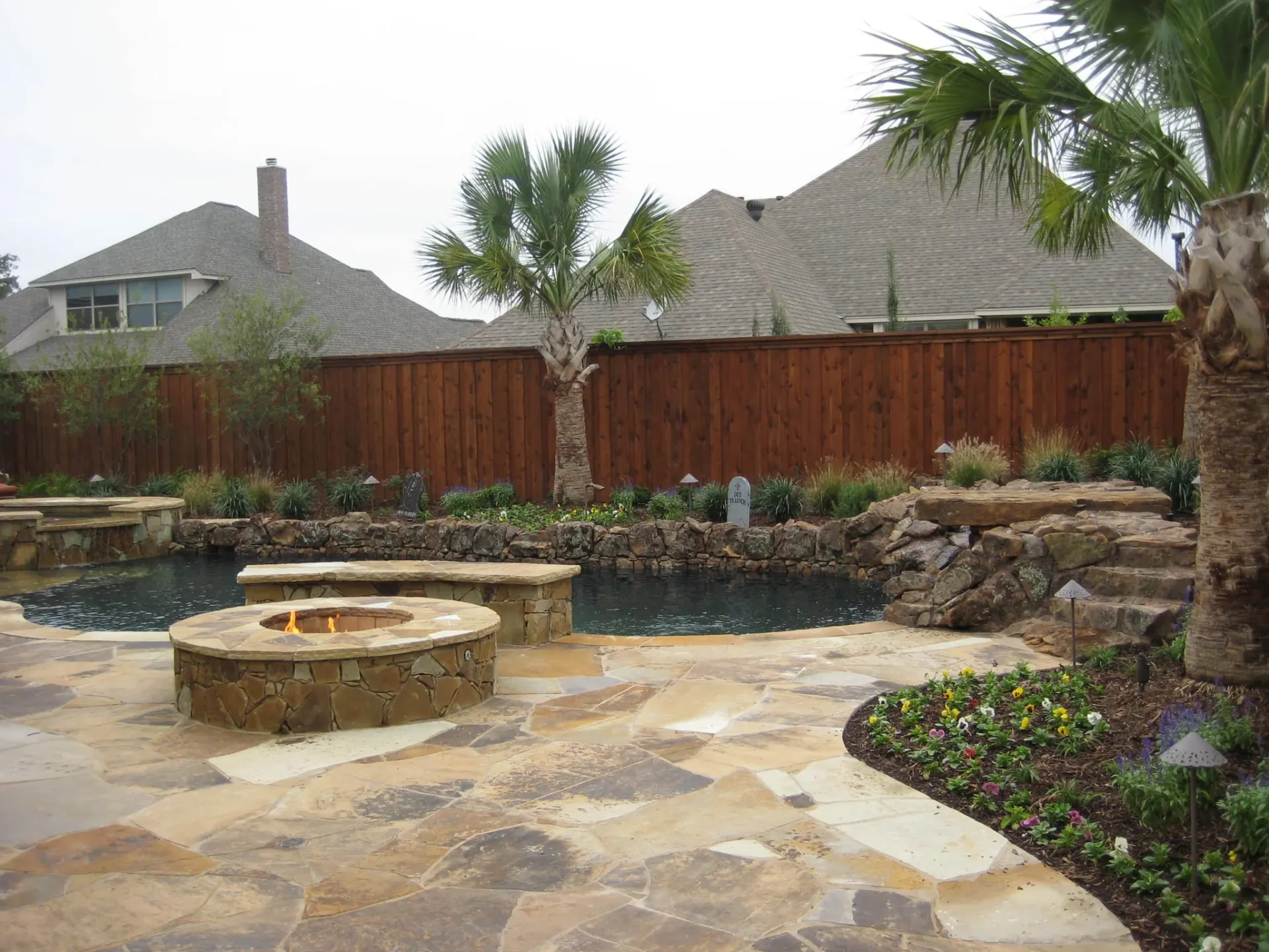 Pool Landscape, Kitchen, Fire Pit — image 8