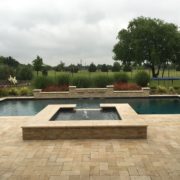 pool and backyard landscape